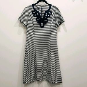 Talbots Navy/White Stripe Dress